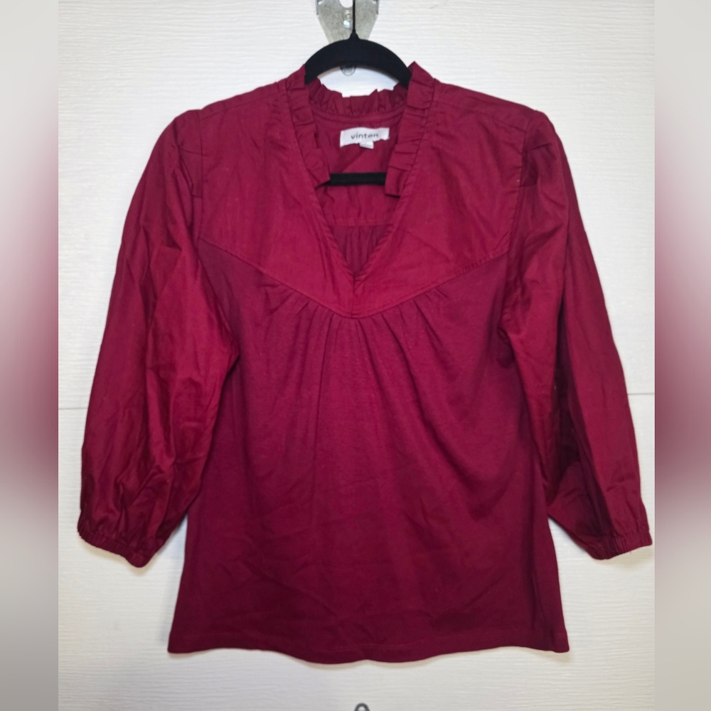 Vinton Burgundy Blouse